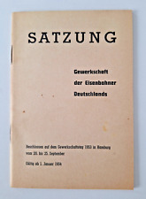 Satzung gewerkschaft eisenbahn gebraucht kaufen  Rottweil