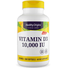 Healthy Origins, Vitamin D3 Depot, 10000IU, 360 kapsułek miękkich - błyskawiczna wysyłka na sprzedaż  Wysyłka do Poland