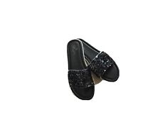 Black sparkly sliders for sale  BELLSHILL