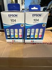 Oryginalny wkład atramentowy Epson 104 do Eco Tank - czarny/cyjan/purpurowy/żółty, używany na sprzedaż  Wysyłka do Poland