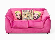Assento Love designer estofado de veludo rosa fúcsia - Sofá, usado comprar usado  Enviando para Brazil