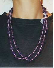 Collana ametista perline usato  Roma