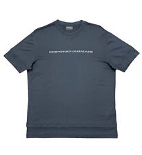 Camiseta masculina Emporio Armani ajuste regular logotipo azul marinho comprar usado  Enviando para Brazil