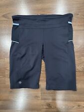 Shorts Athleta cinza azul Presto bicicleta atlética corrida academia treino feminino grande comprar usado  Enviando para Brazil
