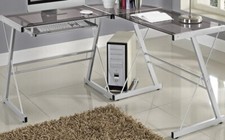 Glasstop shaped desk for sale  Elkhorn