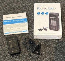 Rádio de bolso estéreo Memorex MR4210 preto portátil 3,5 mm jack baixo dinâmico AM/FM comprar usado  Enviando para Brazil