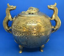 . Vaso queimador incensário bola antigo oriental bronze chinês século XIX comprar usado  Enviando para Brazil