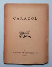 Caracol - Número Uno - Pablo Neruda - Juan Ramón Jiménez - Montevideo - (1941) comprar usado  Enviando para Brazil