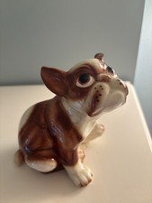 Usado, Estatueta vintage de porcelana buldogue francês filhote marrom branco sentado Japão comprar usado  Enviando para Brazil