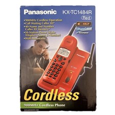 Telefone sem fio Panasonic KX- TC1484R 900 MHz VERMELHO - COR RARA comprar usado  Enviando para Brazil