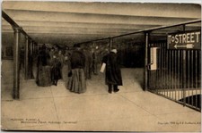 Cartão postal 1909 Hoboken terminal piso mezanino fotocromático deltiologia Hudson, usado comprar usado  Enviando para Brazil