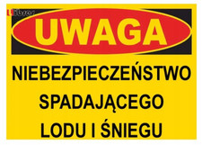 TABLICA OSTRZEGAWCZA PRZED SPADAJACYM SNIEGIEM LIBRES POLSKA SP  na sprzedaż  PL
