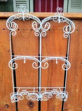Usado, Suporte para rack de exibição de parede fio torcido vitoriano metal 4 xícaras de chá e pires comprar usado  Enviando para Brazil