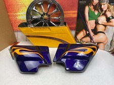 🔥09-23 Carenagens Harley Touring Road Glide Side Covers roxo profundo e chamas🔥 comprar usado  Enviando para Brazil