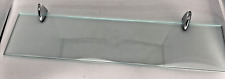 Prateleira de vidro 22" X 5" com suportes de suporte cromados e ferragens comprar usado  Enviando para Brazil