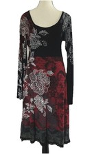 Vestido Desigual Feminino Tamanho G Preto Vermelho Fit N Flare Floral Manga Longa Bainha de Renda comprar usado Vestido Desigual Feminino Tamanho G Preto Vermelho Fit N Flare Floral Manga Longa Bainha de Renda comprar usado  Enviando para Brazil