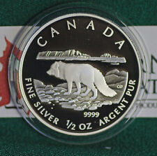 2004 CANADÁ US$ 4 raposa ártica 1/2 oz. 99,99% acabamento à prova de prata - apenas moeda comprar usado  Enviando para Brazil