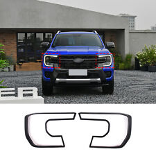 Cubierta de marco de faro de coche negro mate borde decorativo para Ford Ranger 2023-2024 segunda mano  Embacar hacia Mexico