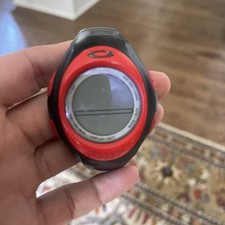 Relógio digital retrô Oakley D1 com moldura vermelha e pulseira preta de silicone comprar usado  Enviando para Brazil