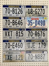 Lot nebraska license for sale  Williamston