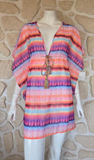 Poncho plage multicolore d'occasion  Courville-sur-Eure