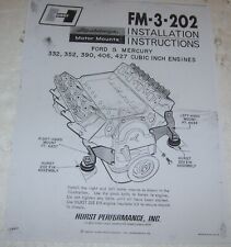 Hurst mount instructions for sale  Stockton