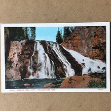 Cartão postal fronteira branca Parque Nacional de Yellowstone Gibbon Falls Haynes estúdio fotográfico comprar usado  Enviando para Brazil