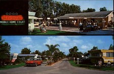 Cartão postal St Petersburg Florida FL Isle of Palms Trailer Park Cars c1950s-60s comprar usado  Enviando para Brazil