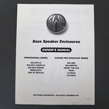 Swr bass speaker for sale  Sacramento