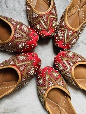 Handmade red jutti for sale  COVENTRY
