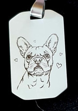 Pendentif chaine bouledogue d'occasion  Forges-les-Eaux