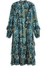 Maxikleid volants pfeffergrün gebraucht kaufen  Deutschland
