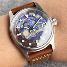 Relógio masculino Japão C3 Lume ponteiros 36mm The Starry Night mostrador NH35A safira comprar usado  Enviando para Brazil