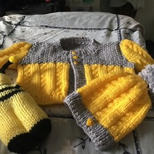 Hand knitted newborn for sale  DINAS POWYS