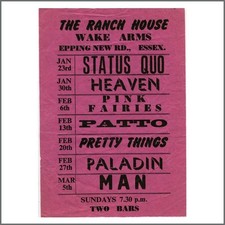 Status Quo The Ranch House Essex 1972 Concert Handbill (UK) comprar usado  Enviando para Brazil