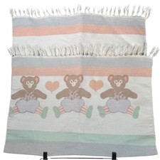 Tapete de urso de pelúcia tecido vintage coração pastel franja decoração quarto de bebê 26x42,5 comprar usado  Enviando para Brazil