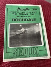 Stockcars rochdale programme for sale  BOLTON