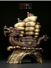 Veleiro dragão-barco prosperidade feng shui artesanato bronze clássico 12"", usado comprar usado  Enviando para Brazil