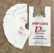 50 sacolas de compras de plástico branco: supermercado DURITZA SHOP 'N SAVE comprar usado  Enviando para Brazil
