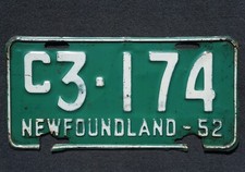 1952 newfoundland license for sale  Boulder