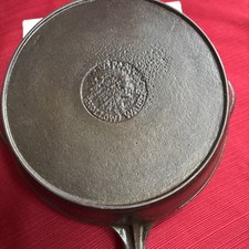 HTF Raro Wapak Logotipo Cabeça de Índio #8 Frigideira de Ferro Fundido comprar usado  Enviando para Brazil