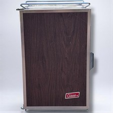 Vintage MCM Coleman Cooler Geladeira Vertical 3 Vias Caixa de Gelo de Madeira Falsa Retrô comprar usado  Enviando para Brazil