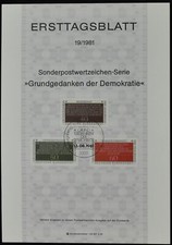 Alemania Occidental 19/1981, Conceptos de democracia Primera etiqueta segunda mano  Embacar hacia Mexico