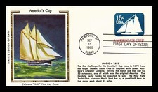 CACHET DE SEDA COLORANO CAPA DOS EUA PAPELARIA POSTAL COVER AMERICA'S CUP FDC comprar usado  Enviando para Brazil