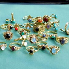 VENDA A GRANEL!! Lote atacado de anel de pedra preciosa mista de latão minúsculo anel da moda comprar usado  Enviando para Brazil