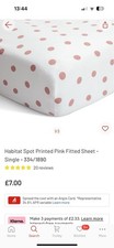 habitat fitted sheet for sale  DUNMOW