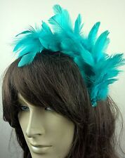 Turquoise feather headband for sale  SLOUGH