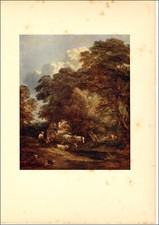 1912 Vintage Estampa Thomas Gainsborough The Market Carrinho 1786 Fine Art Country Dog comprar usado  Enviando para Brazil