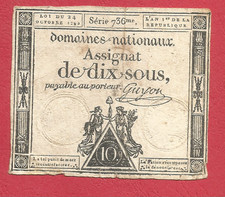 Assignat octobre 1792 d'occasion  Villeneuve-de-Berg