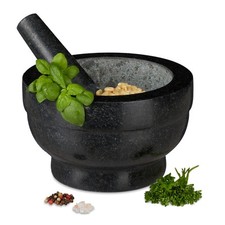 Moździerz z tłuczkiem tłuczek do ziół 5,6 kg czarny moździerz granitowy 1 l na sprzedaż  Wysyłka do Poland